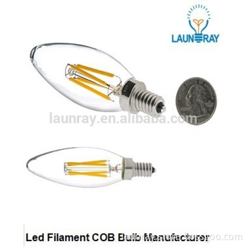 Led Filament Candle Lamp 2W 4W 6W LED Candelabra Bulb Dimmable Warm White Llight